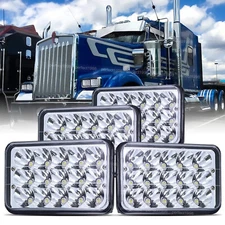 4X 4x6" LED Headlights Hi/Lo Sealed Beam for Chevrolet S10 1995 1996 1997 Truck