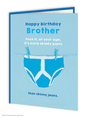 Happy Birthday Rude Greetings Card Funny Humour Cheeky Joke Novelty Brother