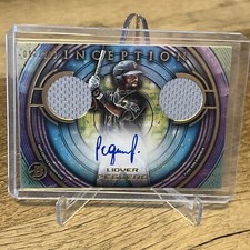2022 Bowman Inception Liover Peguero Dual Jersey Auto #ed 97/200 Prospect