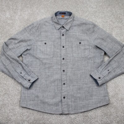 Tailor Vintage Luxe Performance Shirt Adult XL Gray Long Sleeve Stretch Button