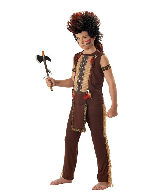 Child Boys Native American Indian Warrior Brave Halloween Deluxe