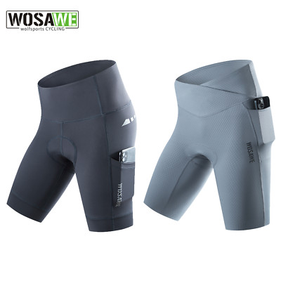 WOSAWE Damen Radlerhose mit 3D-Gel gepolstert Rennrad Fahrradshorts Sommer XS-XL