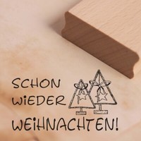 Motivstempel SchöNe Weihnachten Stempel Tannenbaum - 48Mm X 28Mm