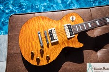 2022 Tokai Ls162qz Tk - Aaaaa Quilt Top & Tortoise Shell Binding - Pro Set Up!
