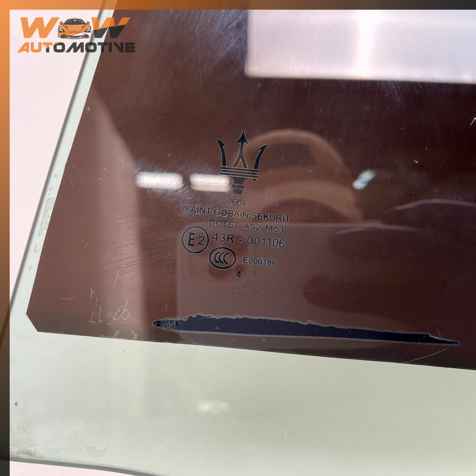 14-17 MASERATI GHIBLI REAR LEFT DRIVER SIDE DOOR WINDOW GLASS OEM
