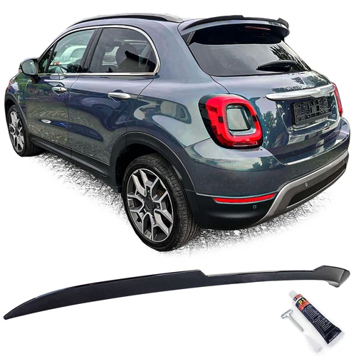 Spoiler Alettone per Fiat 500X dal 2014 per Tetto posteriore nero lucido Tuning - Foto 2 di 16