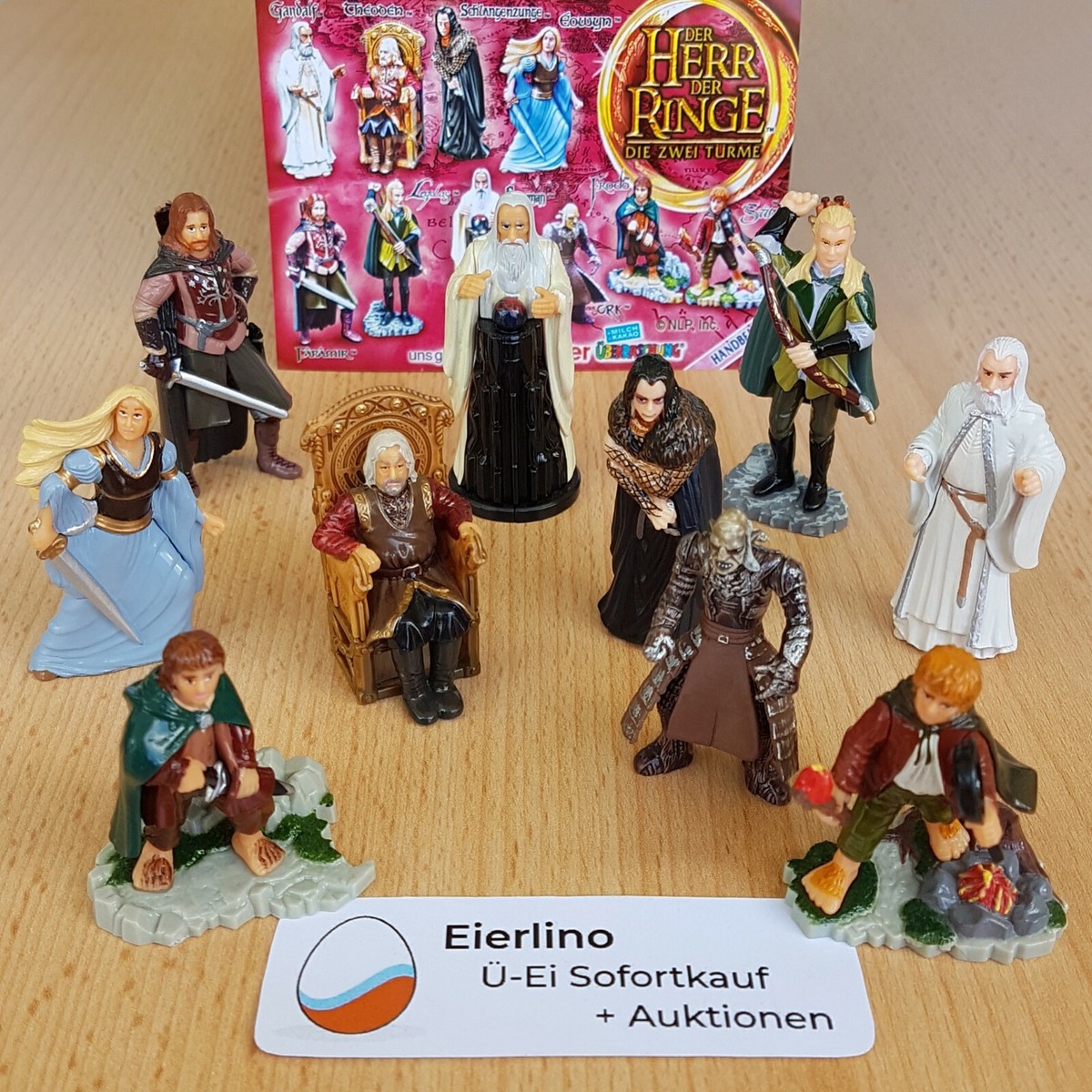 FULL SET: LORD OF THE RINGS mini figurine THE TWO TOWERS kinder