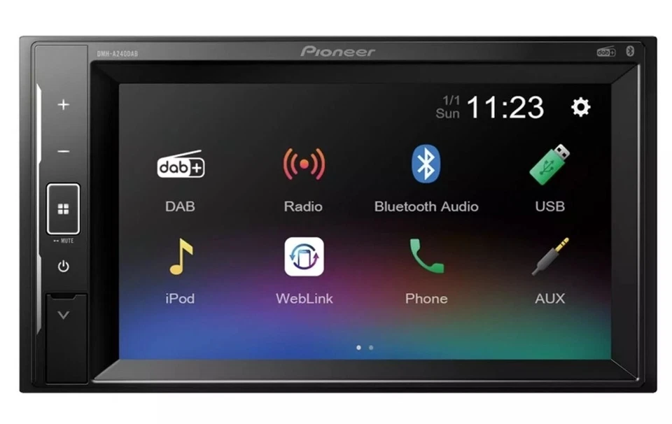 Pioneer DMH-A240DAB 6.2" Mechless 2-DIN Touch Screen Bluetooth MP3 DAB+ USB - Image 2 of 4