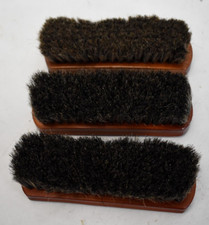 Takavu Horsehair Brush Shoe Shine 100 Soft Genuine Horse Hair Bristles 3 Pack