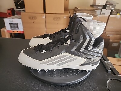 Size 14 - Adidas Filthyquick Mid Football Cleats Black Platinum White S83838