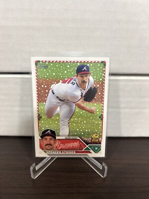 2023 Topps Holiday #H176 SPENCER STRIDER Gold Cup Rookie Atlanta Braves