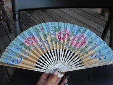 Vintage Folding Fan Flowered