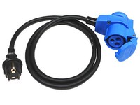Camping Adapterkabel 1,5M Schukostecker Auf 3-Polige Cee Winkelkupplung Mcpower