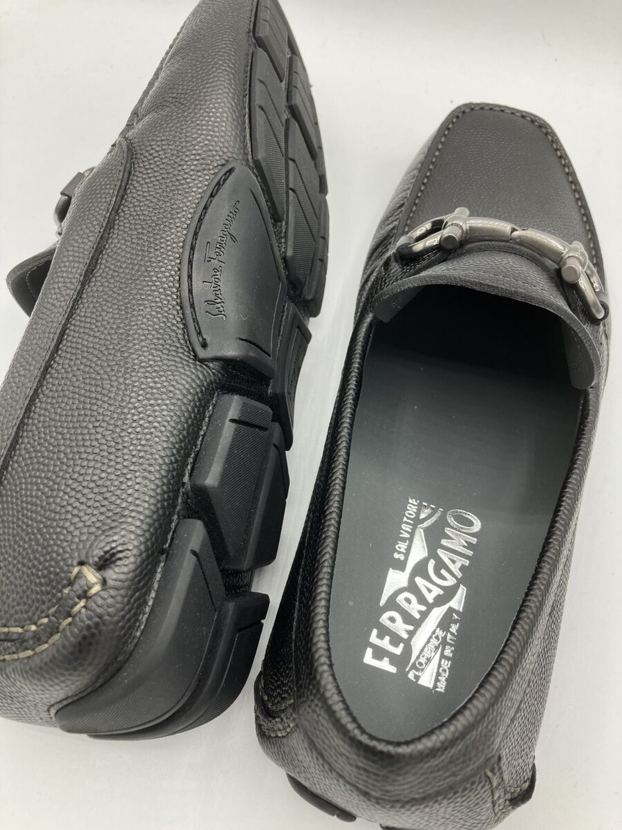 NEW SALVATORE FERRAGAMO PARIGI 0671739 NERO PEBBLE CALF NEW SALVATORE FERRAGAMO PARIGI 0671739 NERO PEBBLE CALF