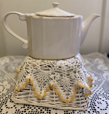 VINTAGE SABATIER GRAND BUFFET  SALATIER TEAPOT 4530 PORCELAIN LARGE FRANCE