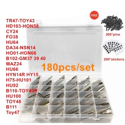 180pcs Car Remote Key Blank Blades KD VVDI Xhorse JMD Remotes KD900/X2 Logo Pins