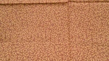 Fabric Michael Miller NEW Fat Qtr Floral Tan Design on Chocolate Brown $2.55