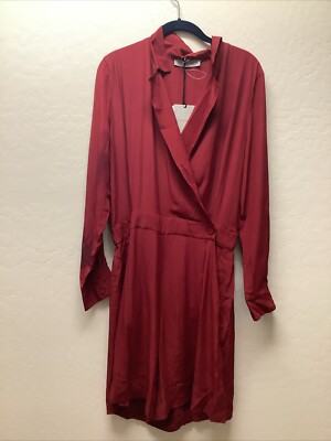 Marella Red Surplice Romper Long Sleeve  Size 10