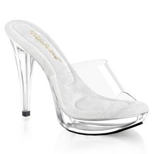 5" Clear Bikini Fitness Pageant Contest High Heels Pole Dance Class Shoes Womans