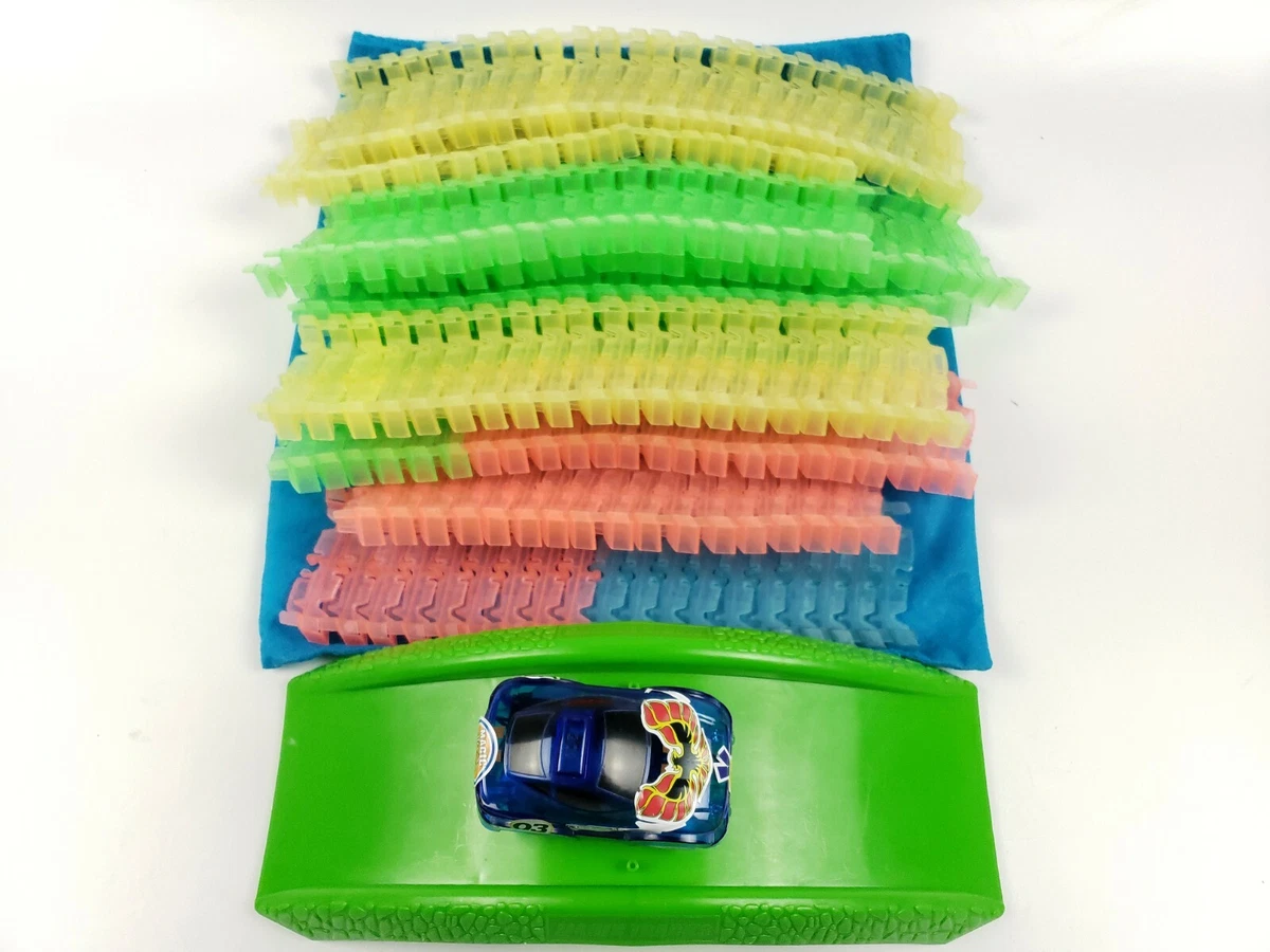 Magic Track Twister Tracks Neon Glow in the Dark Track Bridge Tunnel Set