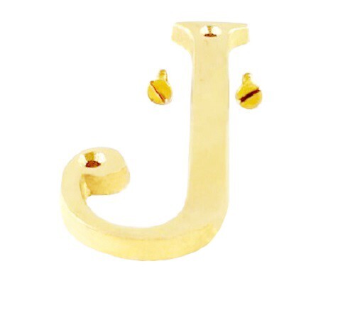 76 MM (3Inch) Alphabet AtoZ brass Letter Design Door House Address With 2 Screws - Picture 24 of 56