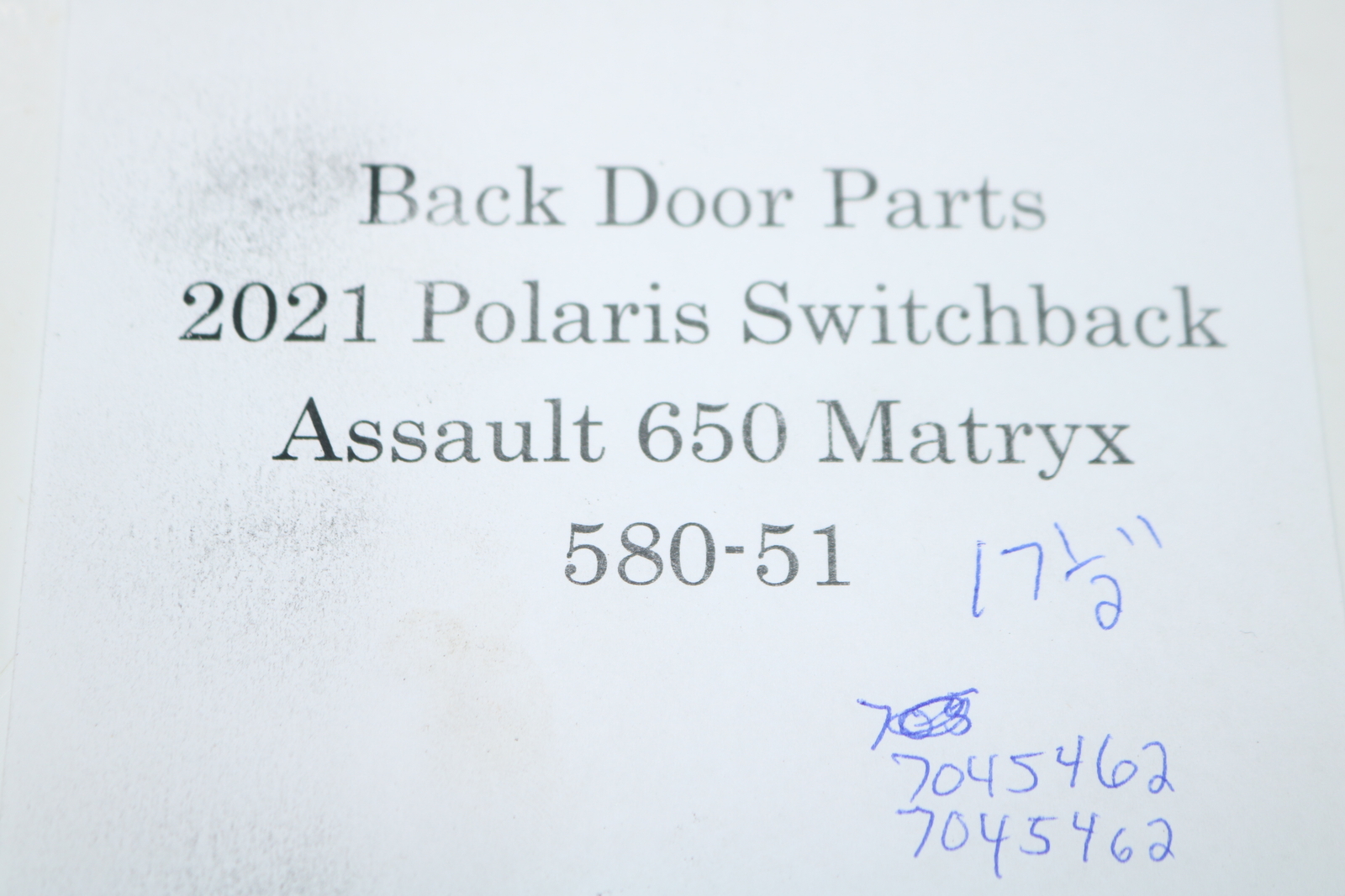 2021 Polaris Matryx Switchback Assault 650 146" Walker Evans Velocity