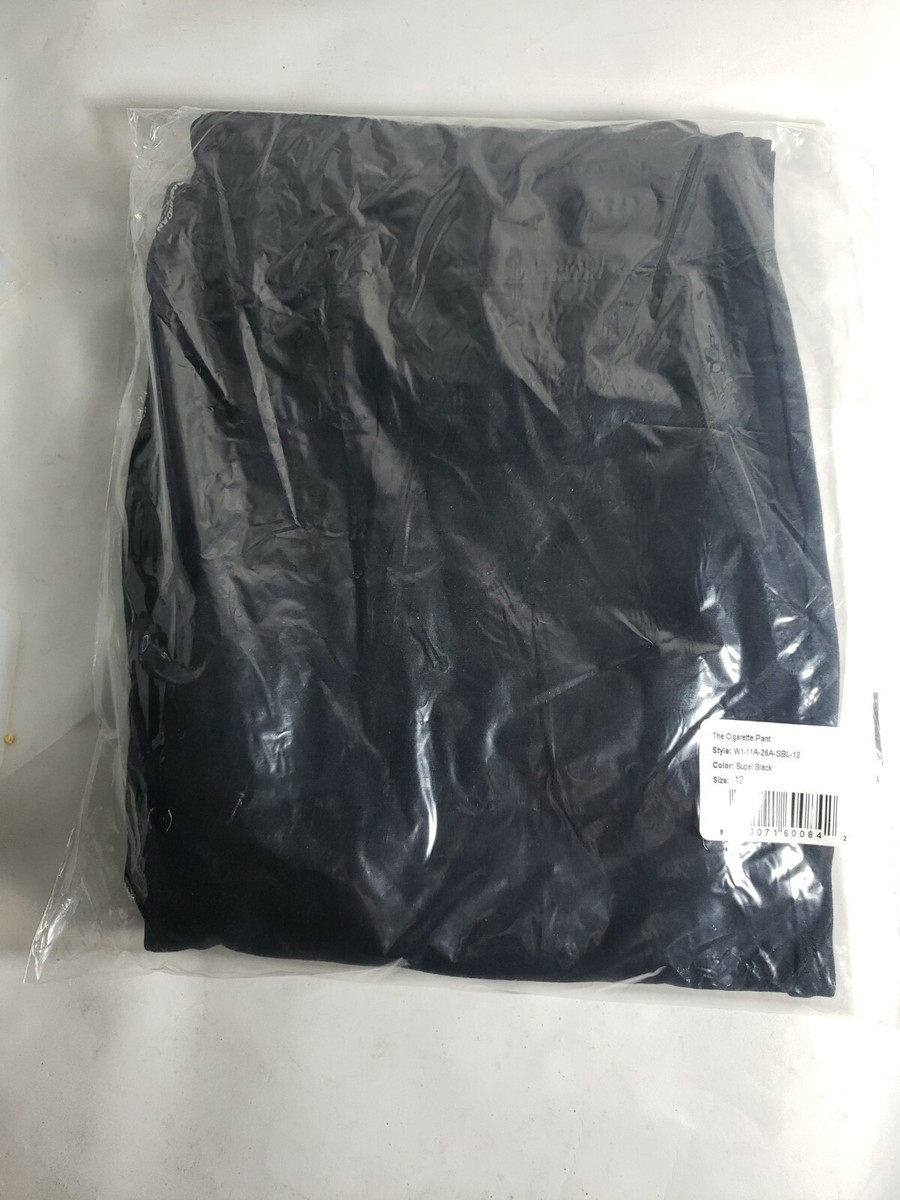 New American Giant Cigarette Pant Super Black Stretch Mid Rise Straight  Size 12
