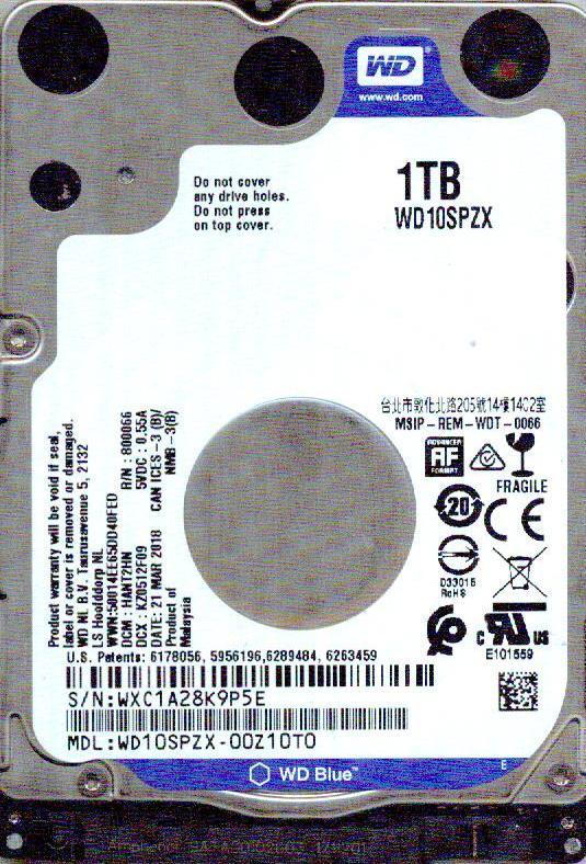 WD10SPZX-00Z10T0 DCM: HANT2HN WESTERN DIGITAL SATA 1TB | eBay