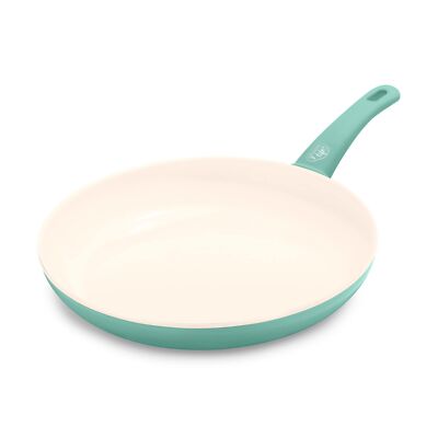 Turquoise Frypan Skillet 12 Inch Nonstick Ceramic Soft Grip Handle Dishwasher...