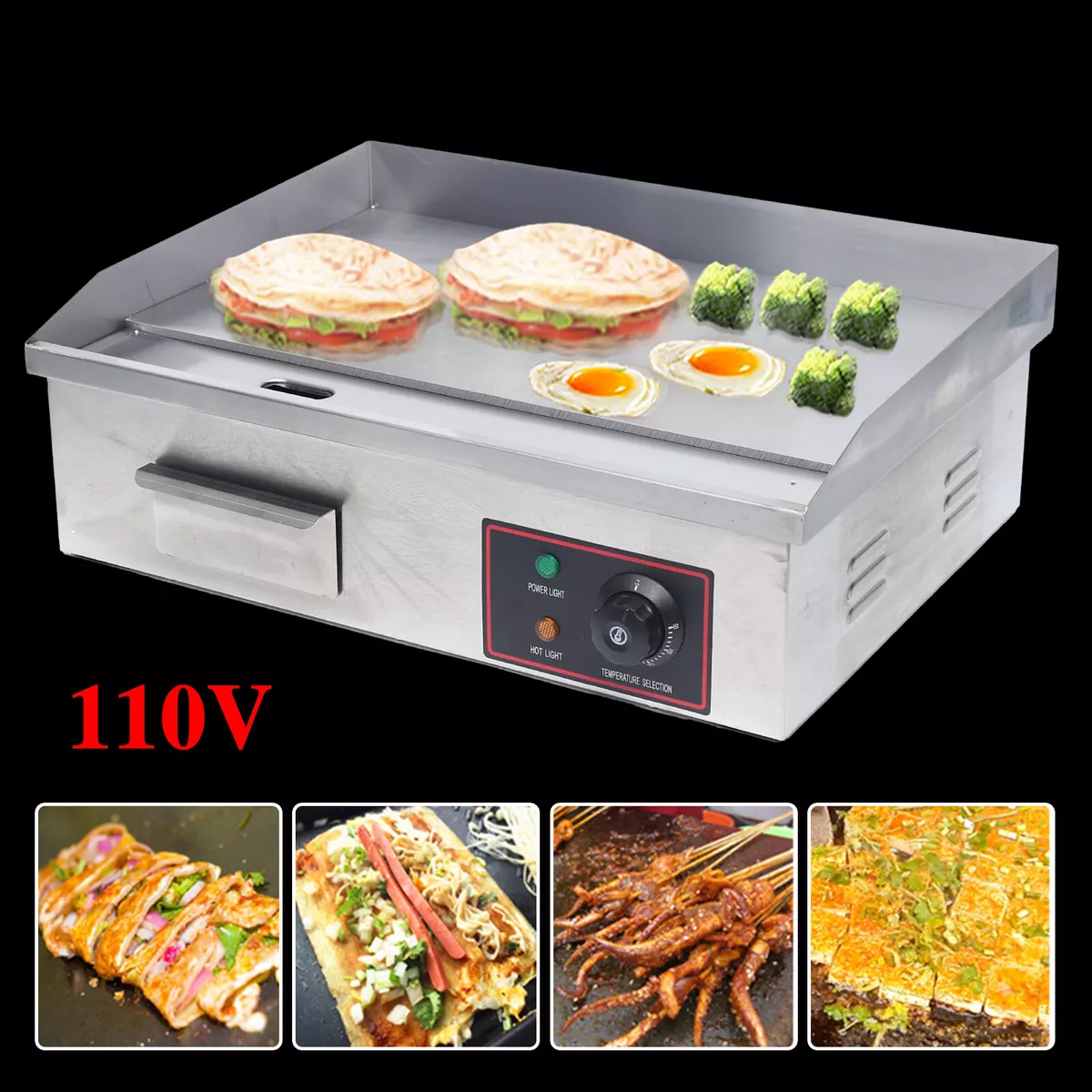 Electric Griddle Portable Flat Top Outdoor Cooking BBQ Grill Table Stove  3000W