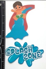 Lot of 2 Splash Zone Water Slide Boy Summer SINGLE LAYER Embellishments 482