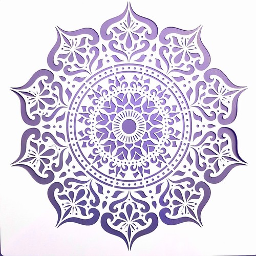 Große Schablone WIEDERVERWENDBAR! 30x30 cm / Mandala Möbel Vintage Malen Kreis