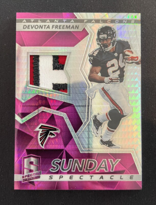2017 Panini Spectra DEVONTA FREEMAN Sunday Spectacle 3 Color - Neon Pink #4/10!!