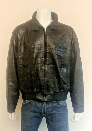 Ralph LAUREN POLO Morbido Giacca Harrington stile in pelle da uomo taglia L  | eBay