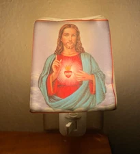 Jesus wall plug-in Night Light Shade Porcelain Home decor' gifts!