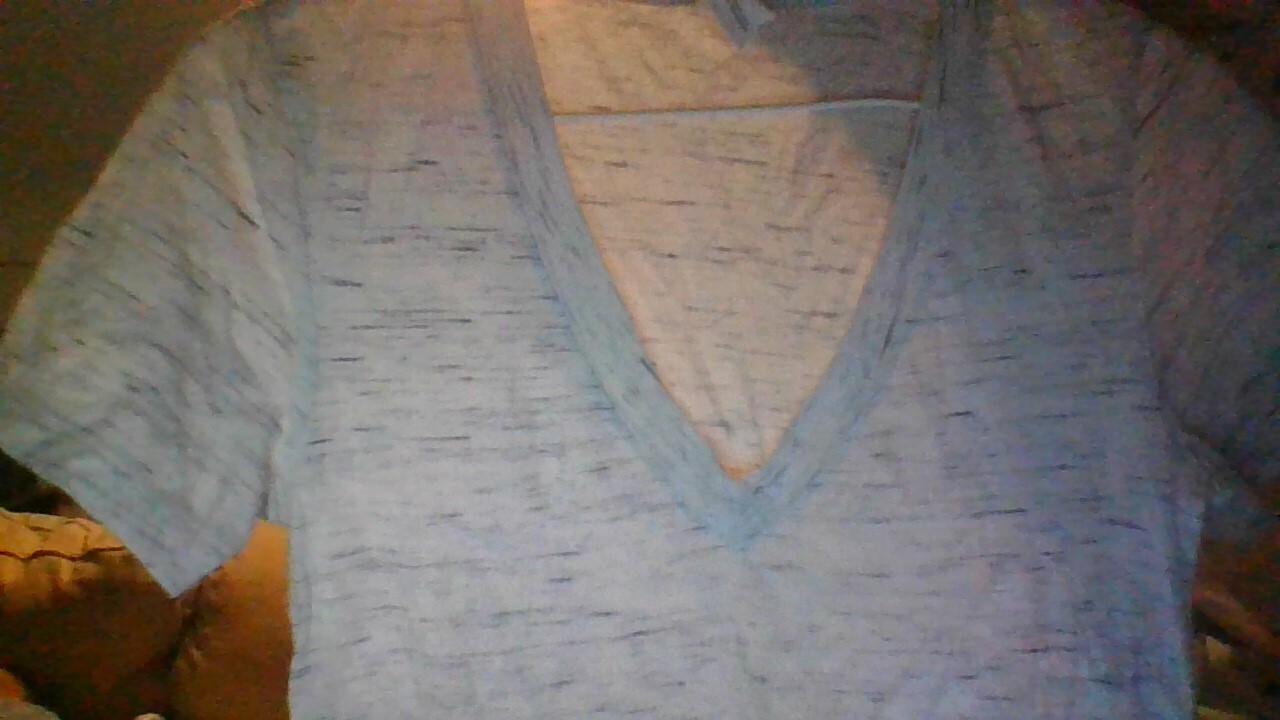 Victoria's Secret PINK Off-Wht V-Neck COMFY Short Slv Summer SLEEP Shirt Tee EUC