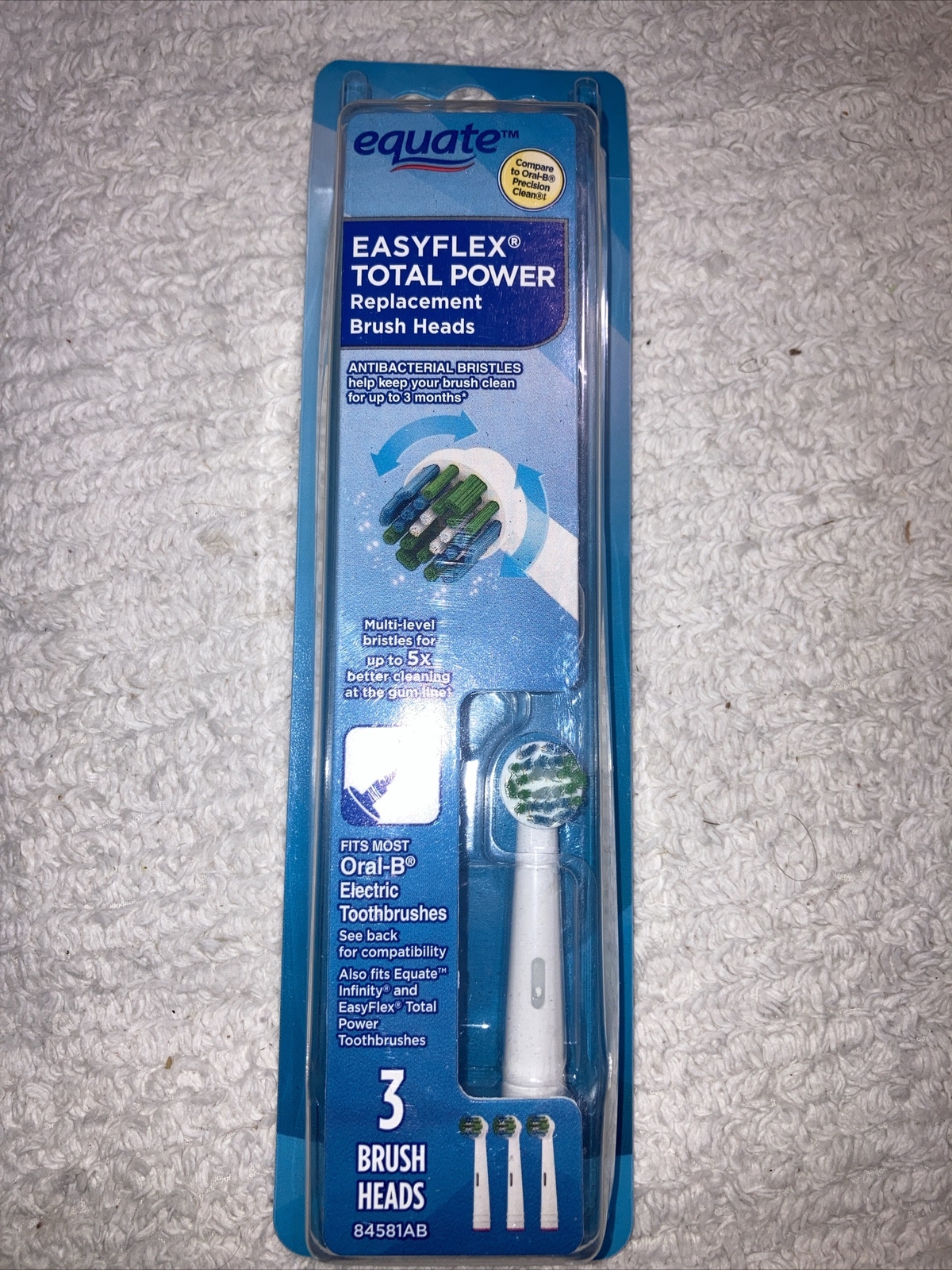 Equate EasyFlex Total Power Replacement Toothbrush Heads 3 Pack Oral B