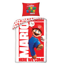 Super Mario Single Duvet Cover  Pillowcase EU Size Movie Bros Bedding Set Gamer