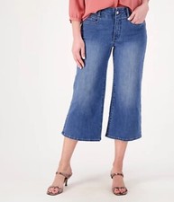 NYDJ Cool Embrace Wide Leg Denim Crop Jeans- Compass 12P / A575282