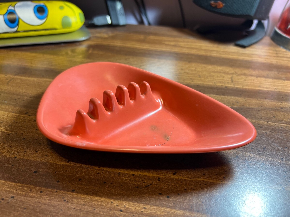 Vintage ~ Mid Century Anholt Atomic Boomerang Ashtray ~ Small