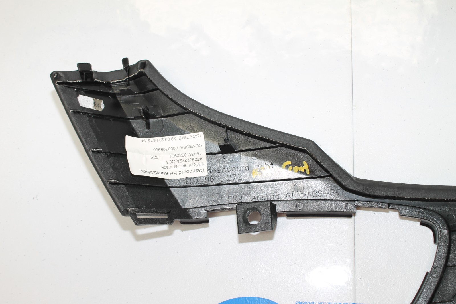 15-20 LAMBORGHINI HURACAN RH PASSENGER DASHBOARD DASH END CAP TRIM 4T0867272A