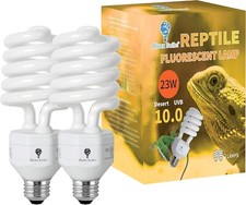 5pk UVA UVB Reptile Light 23W 10.0 terrarium Bulb for Reptiles lizards indoors