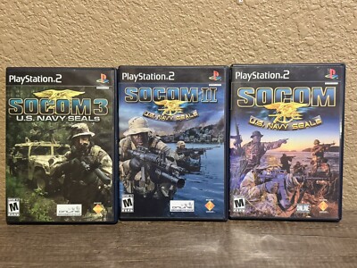 SOCOM: U.S. Navy SEALs LOT of Three (3) Games SOCOM 1 2 3