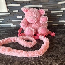 Animal Planet Plush Backpack Toddler 14" Safety Harness Tail Leash Zipper Pig    