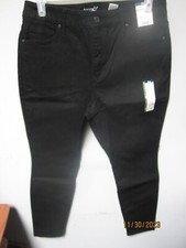 Terra  Sky Women's Skinny High Rise Black Jeans Size 16W Petite