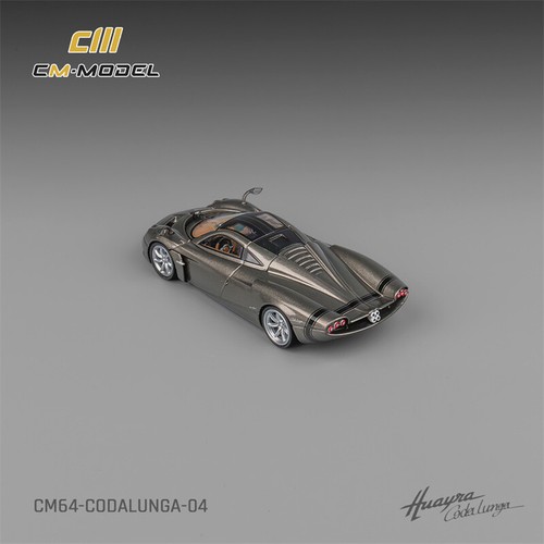 CM MODEL 1:64 Pagani Codalunga Metal gray Diecast Model Car - Picture 5 of 6
