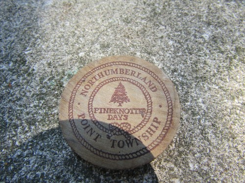 Vintage Wooden Nickel- Pineknotters Days Celebration Northumberland PA 1976