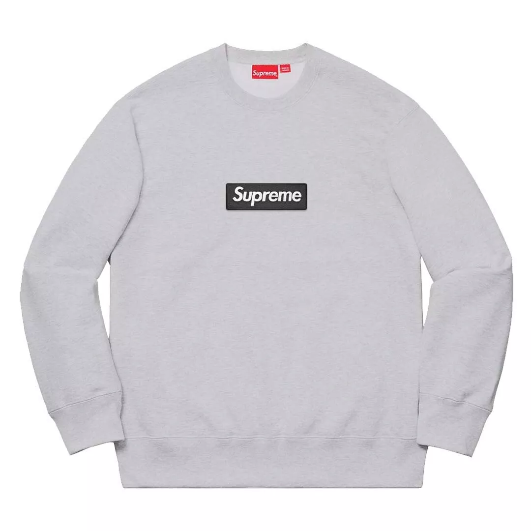 Supreme Box Logo Crewneck  Grey Large