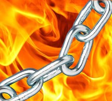 2 metre - 3mm x 16mm Strong Side Welded Zinc Plated General Purpose Steel Chain 
