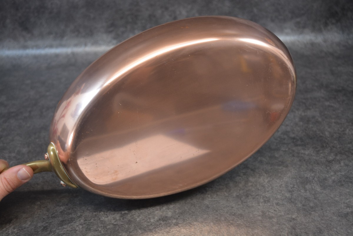 🇫🇷 vintage 11,8 inch Oval Copper Frying Pan Made in France 🇫🇷 vintage 11,8 inch Oval Copper Frying Pan Made in France